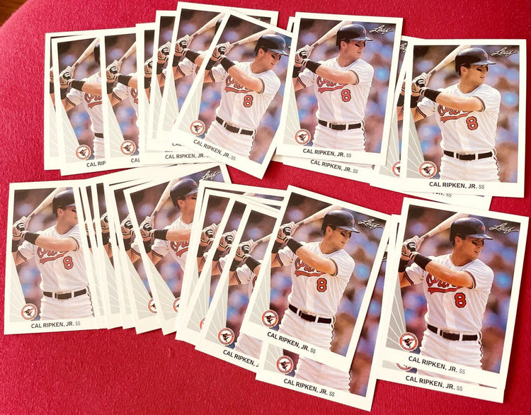 7 Cal Ripken Baltimore Orioles 1990 Leaf cards NrMt-Mt - AutographsForSale.com