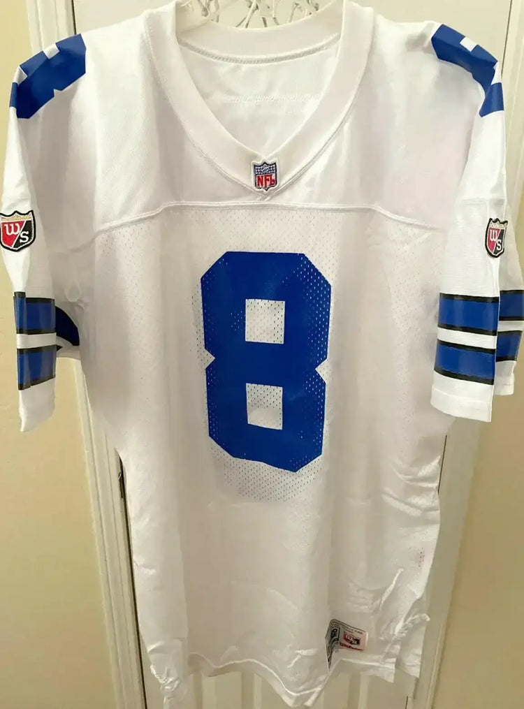 Troy Aikman signed Dallas Cowboys 90s Wilson game model jersey JSA - AutographsForSale.com