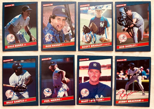 8 signed 1986 Donruss NY Yankees cards Phil Niekro Bob Shirley - AutographsForSale.com