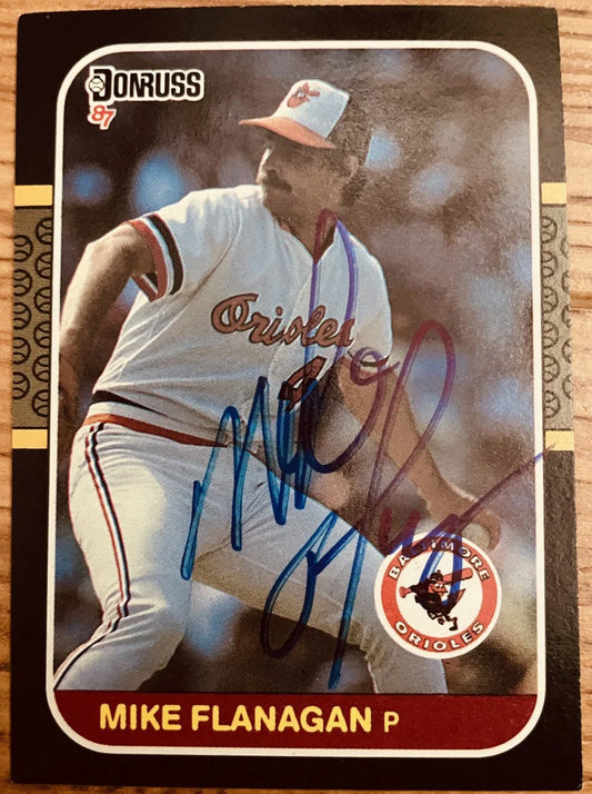 Mike Flanagan signed Baltimore Orioles 1987 Donruss card - AutographsForSale.com