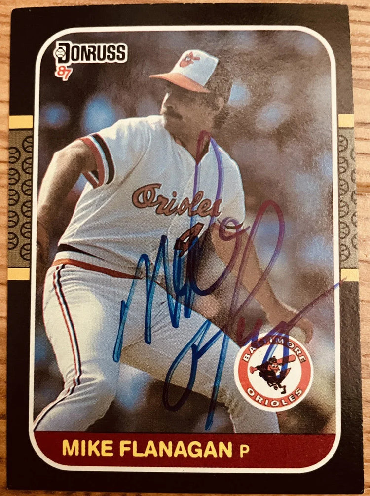 Mike Flanagan signed Baltimore Orioles 1987 Donruss card - AutographsForSale.com