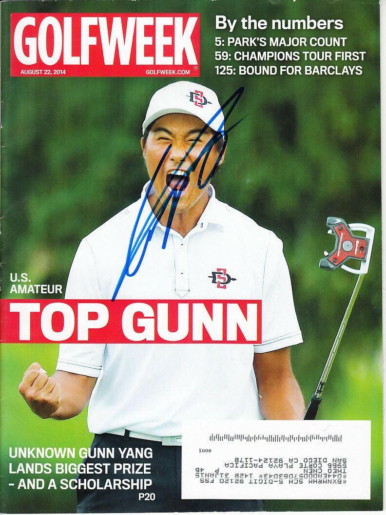 Gunn Yang autographed 2014 US Amateur Golfweek magazine - AutographsForSale.com