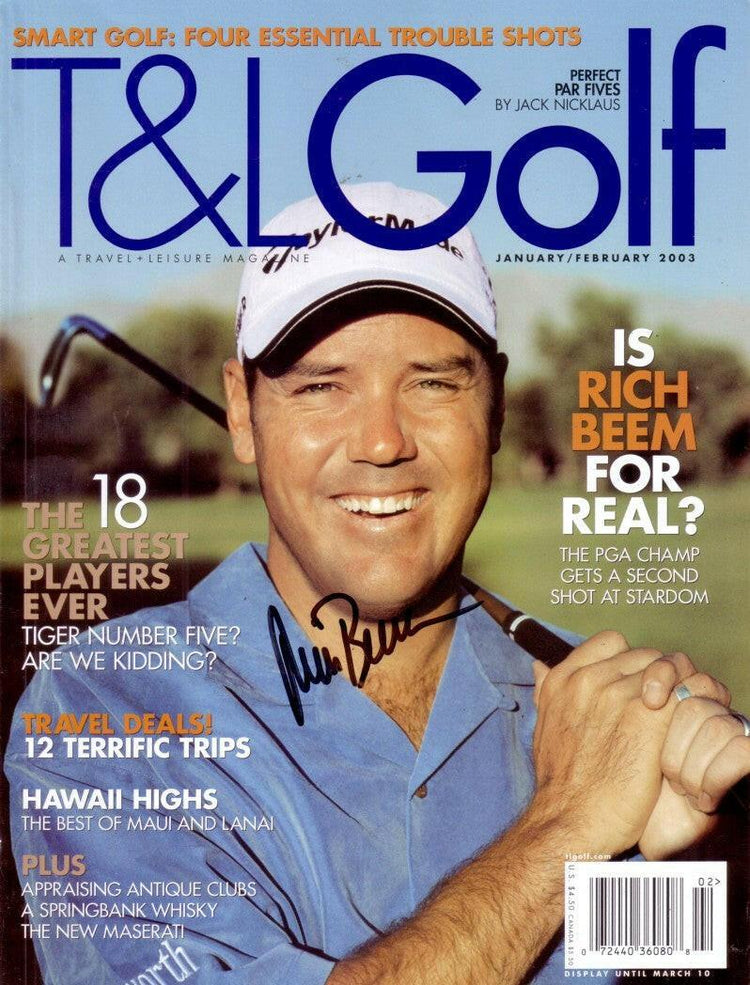 Rich Beem autographed T&L golf cover – 2002 PGA Champ - AutographsForSale.com