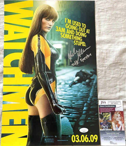 Malin Akerman signed Watchmen 2009 mini poster w/ Silk Spectre JSA - AutographsForSale.com