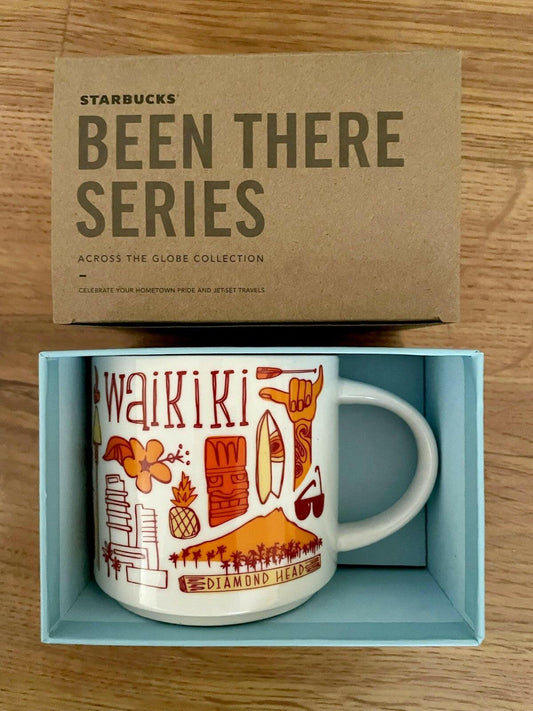 Starbucks 2018 Been There Series Waikiki 14 ounce collector coffee mug NEW - AutographsForSale.com