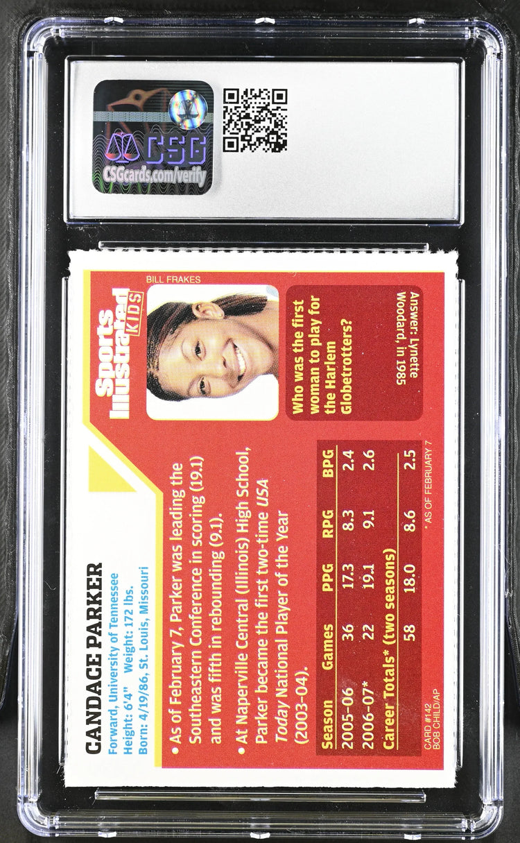 Candace Parker Tennessee Vols 2007 SI for Kids RC CSG 7 - AutographsForSale.com