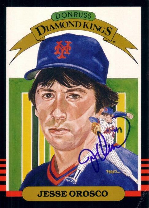 Jesse Orosco autographed New York Mets 1985 Donruss Diamond King 5x7 jumbo card - AutographsForSale.com