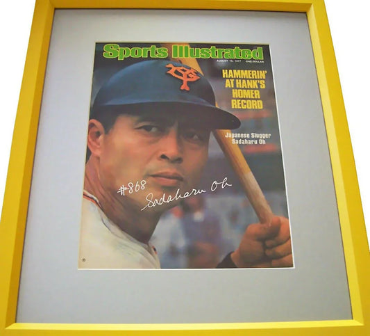 Sadaharu Oh signed 1977 Sports Illustrated cover w/ 868 framed JSA - AutographsForSale.com