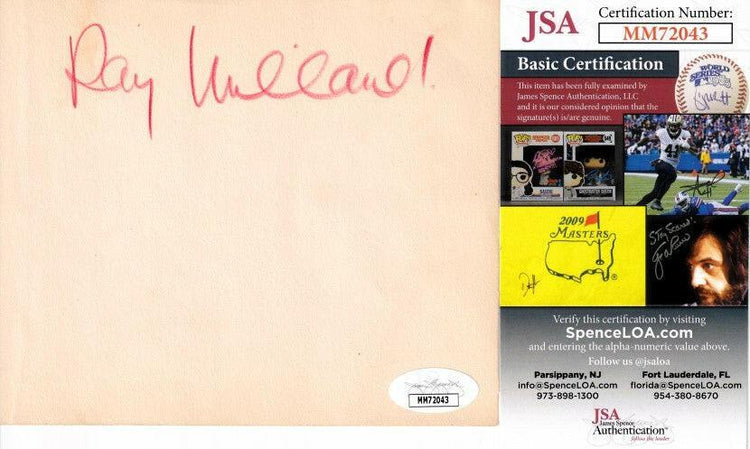 Ray Milland autographed autograph album or book page JSA - AutographsForSale.com