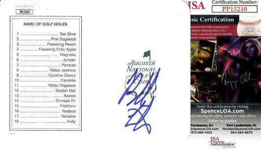 Bubba Watson autographed Augusta Masters scorecard JSA - AutographsForSale.com