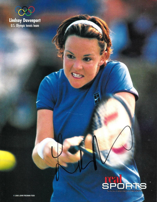 Lindsay Davenport signed 2000 US Olympic Tennis team Real Sports 8x10 magazine photo - AutographsForSale.com