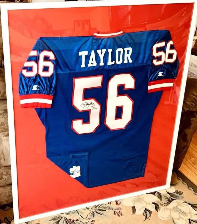 Lawrence Taylor signed NY Giants 1991 Starter game model jersey framed JSA - AutographsForSale.com
