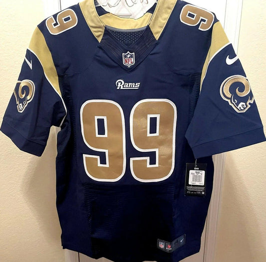 Aaron Donald Los Angeles Rams 2016 Nike Elite navy blue jersey NEW - AutographsForSale.com