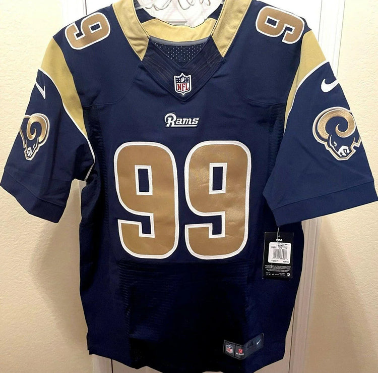 Aaron Donald LA Rams 2016 Nike Elite Navy blue jersey New - AutographsForSale.com