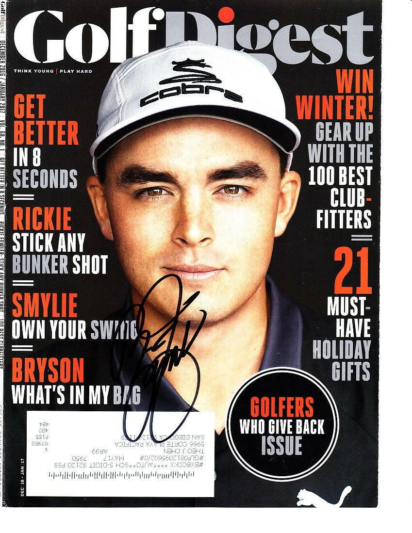 Rickie Fowler autographed 2016 Golf Digest magazine cover - AutographsForSale.com