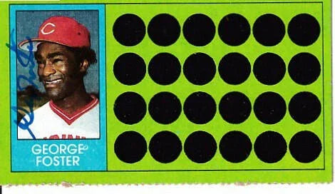 George Foster autographed Cincinnati Reds 1981 Topps Scratch Off card - AutographsForSale.com