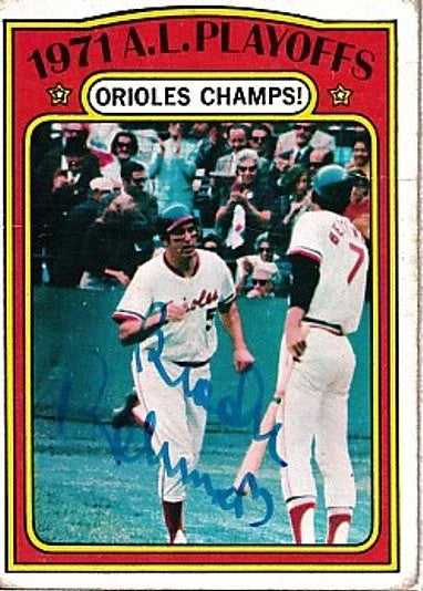 Brooks Robinson signed Orioles 1972 Topps AL Playoffs card - AutographsForSale.com