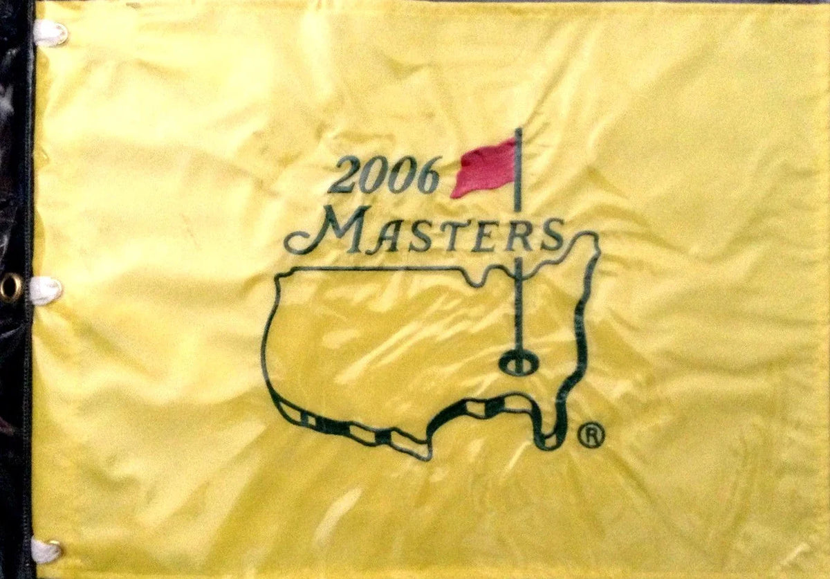 2006 Masters golf flag Phil Mickelson wins second green jacket - AutographsForSale.com