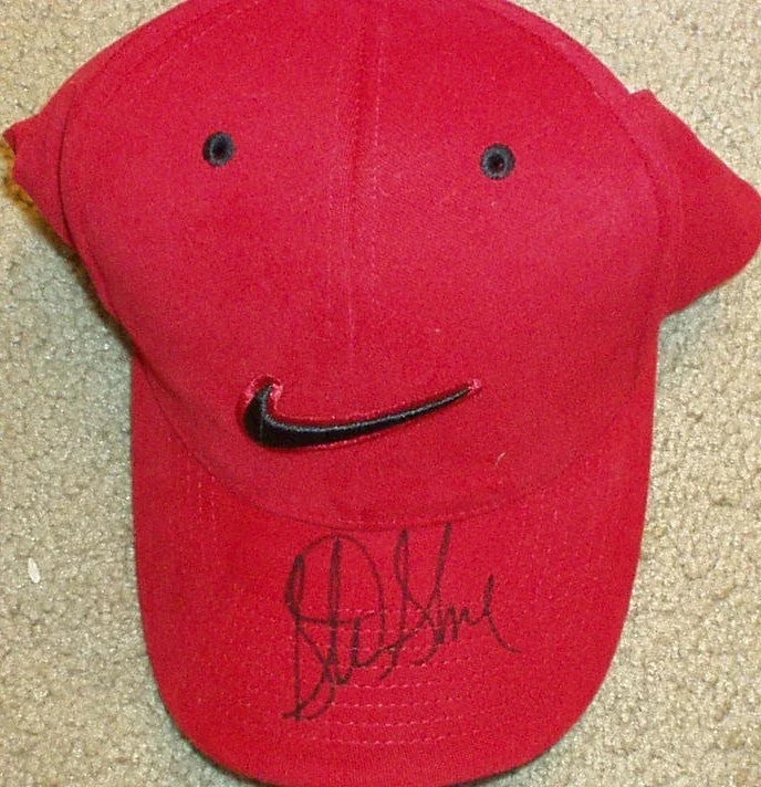 Sterling Sharpe autographed red Nike cap or hat Packers - AutographsForSale.com