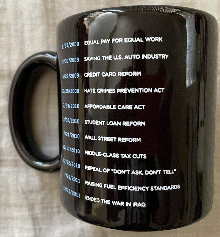 Barack Obama 2012 campaign Change Is 2009 Ceramic Coffee Mug New - AutographsForSale.com