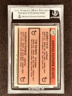 Tim Raines Montreal Expos 1981 Topps Rookie Card BGS 8.5 - AutographsForSale.com