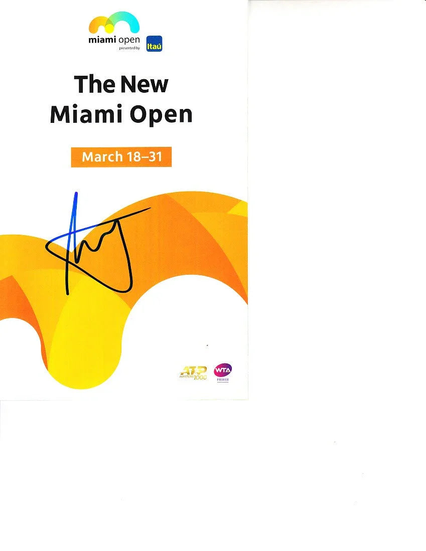 Dusan Lajovic signed 2019 Miami Open tennis tournament map & program - AutographsForSale.com