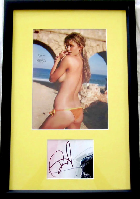 Brooklyn Decker autograph framed with Sports Illustrated Swimsuit topless photo JSA - AutographsForSale.com