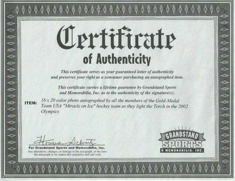 1980 Miracle on Ice team autographed 16x20 photo framed - AutographsForSale.com