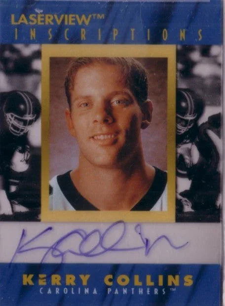 Kerry Collins certified autograph Carolina Panthers 1996 Pinnacle Inscriptions card - AutographsForSale.com