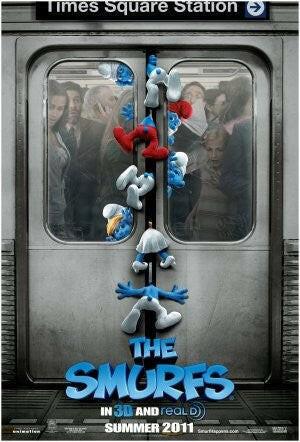 The Smurfs 2011 mini 11x17 movie poster (Katy Perry) - AutographsForSale.com