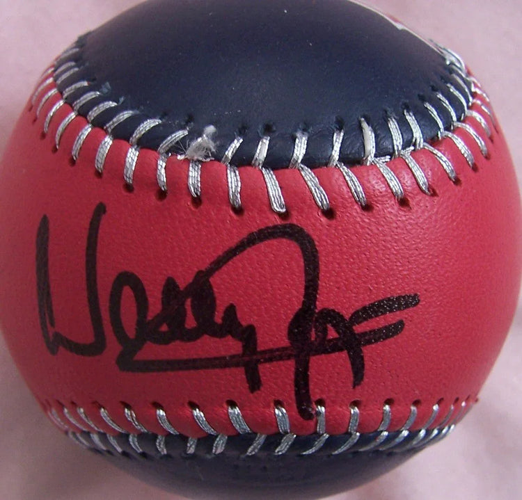 Wally Joyner signed California Angels leather logo baseball - AutographsForSale.com