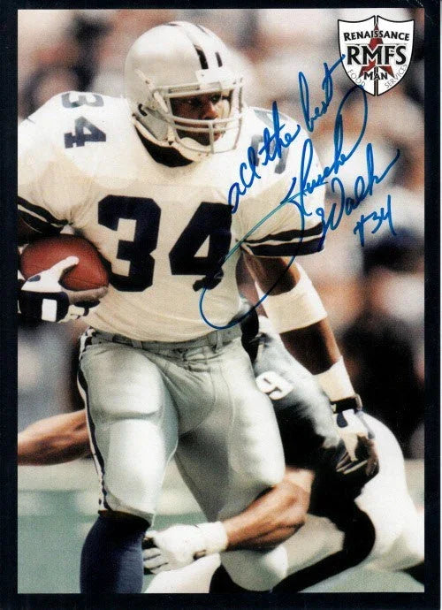 Herschel Walker signed Dallas Cowboys 5x7 photo card w/ All Best - AutographsForSale.com