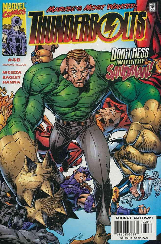 Thunderbolts 2000 Marvel Comics comic book issue #40 Sandman - AutographsForSale.com