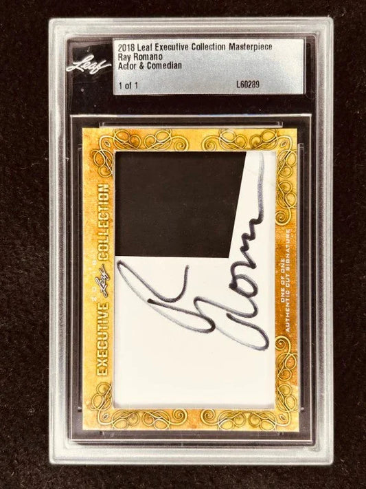 Ray Romano 2018 Leaf Masterpiece Cut Signature certified signed card 1/1 JSA Everybody Loves Raymond - AutographsForSale.com