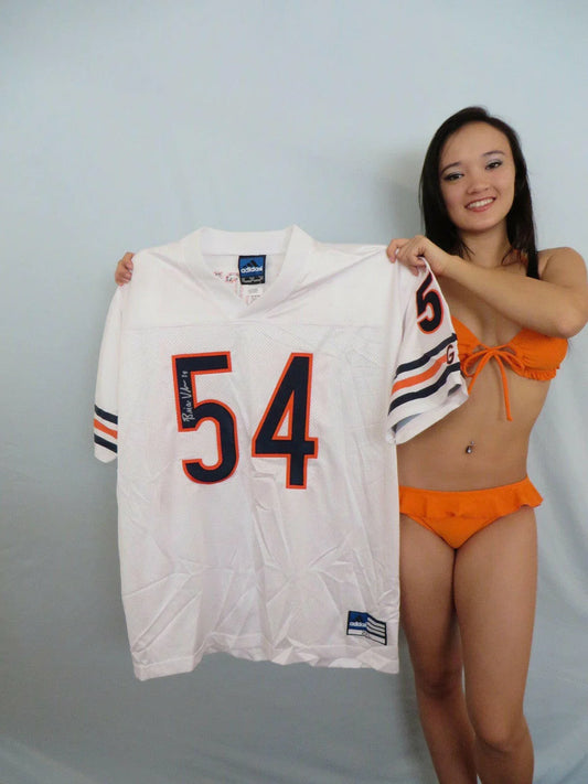 Brian Urlacher signed Chicago Bears Adidas white jersey JSA - AutographsForSale.com