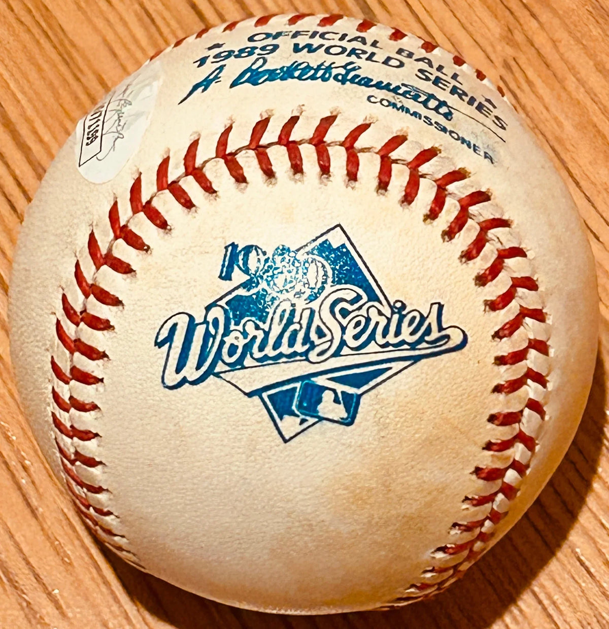 Fay Vincent signed 1989 World Series Rawlings baseball JSA - AutographsForSale.com