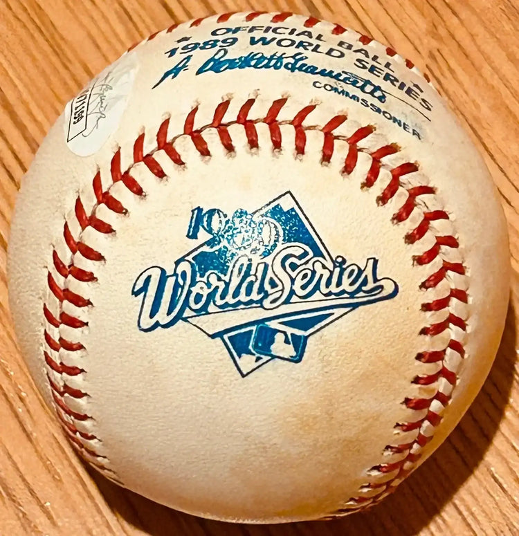 Fay Vincent signed 1989 World Series Rawlings baseball JSA - AutographsForSale.com
