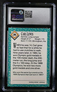 Carl Lewis 1989 SI for Kids card CSG grade 9.5 Mint+ - AutographsForSale.com