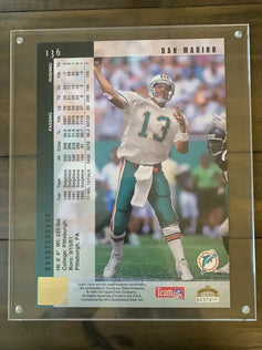 Dan Marino signed UDA Dolphins 1994 Upper Deck 8.5x11 blowup card - AutographsForSale.com