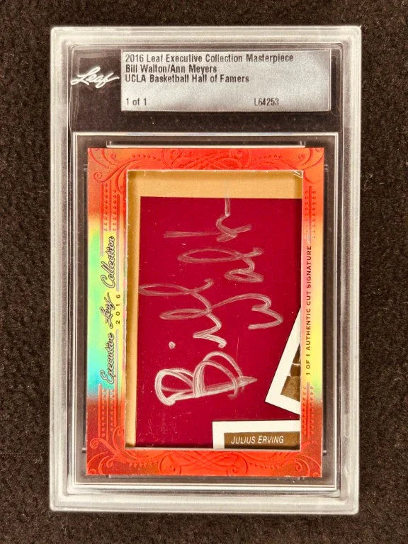 Bill Walton Ann Meyers 2016 Leaf Masterpiece Cut Signature certified signed card 1/1 JSA UCLA - AutographsForSale.com