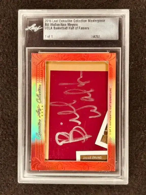 Bill Walton Ann Meyers 2016 Leaf Masterpiece Cut Signature certified signed card 1/1 JSA UCLA - AutographsForSale.com