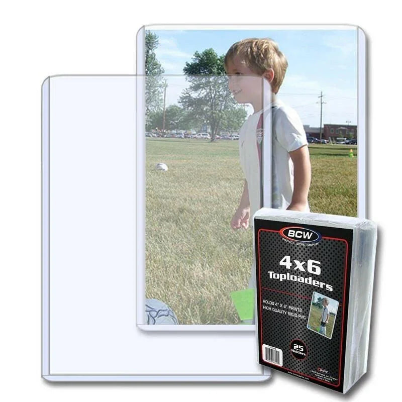 4x6 card or photo Topload plastic Display Holders Pack of 25 - AutographsForSale.com