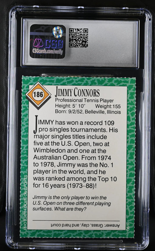 Jimmy Connors 1990 Sports Illustrated for Kids tennis card CSG Graded 9 Mint - AutographsForSale.com