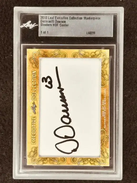 Dermontti Dawson 2018 Leaf Masterpiece Cut Signature certified autograph card 1/1 JSA Steelers - AutographsForSale.com