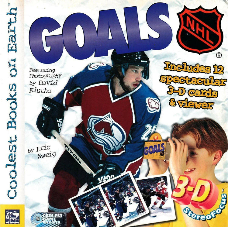 1999 NHL Goals Childrens book with 11 3D hockey cards Peter Forsberg cover - AutographsForSale.com
