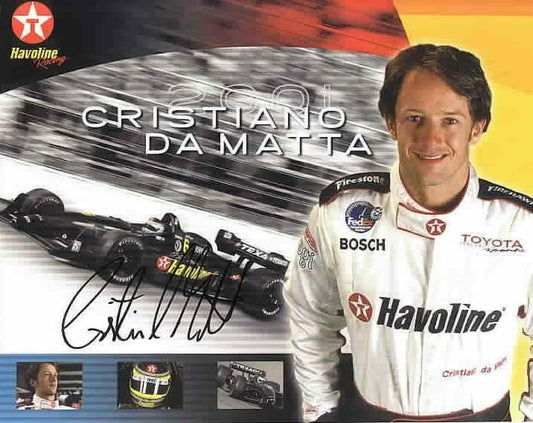Cristiano Da Matta autographed 8x10 photo card - AutographsForSale.com