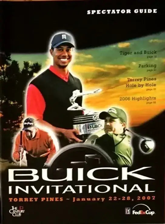 Tiger Woods 2007 Buick Invitational PGA Tour golf program - AutographsForSale.com