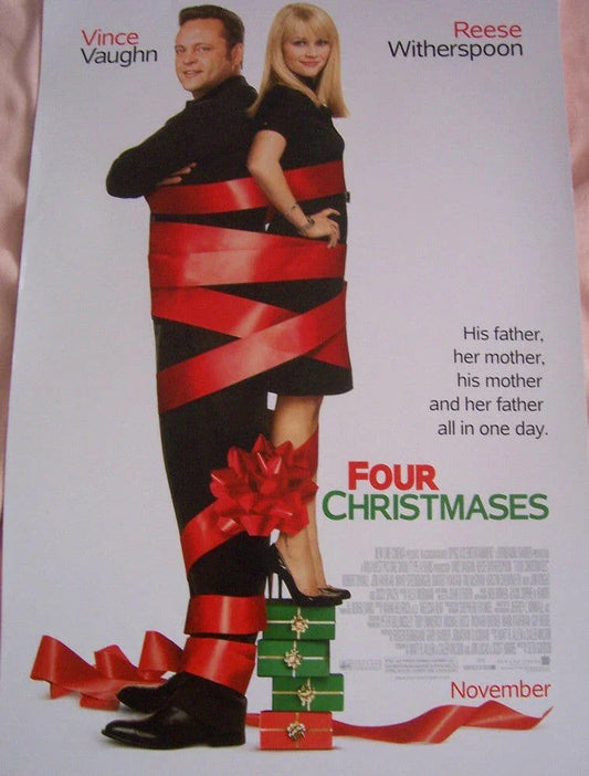 Four Christmases mini poster Vince Vaughn Reese Witherspoon - AutographsForSale.com