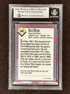 Rick Mears signed 1991 SI for Kids racing card BAS certified - AutographsForSale.com