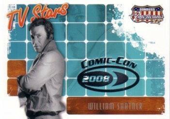 William Shatner 2008 Donruss Americana SDCC promo card Star Trek - AutographsForSale.com
